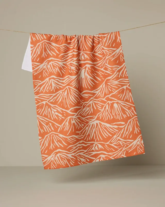 Mountain Range Geometry Tea Towel