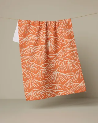 Mountain Range Geometry Tea Towel
