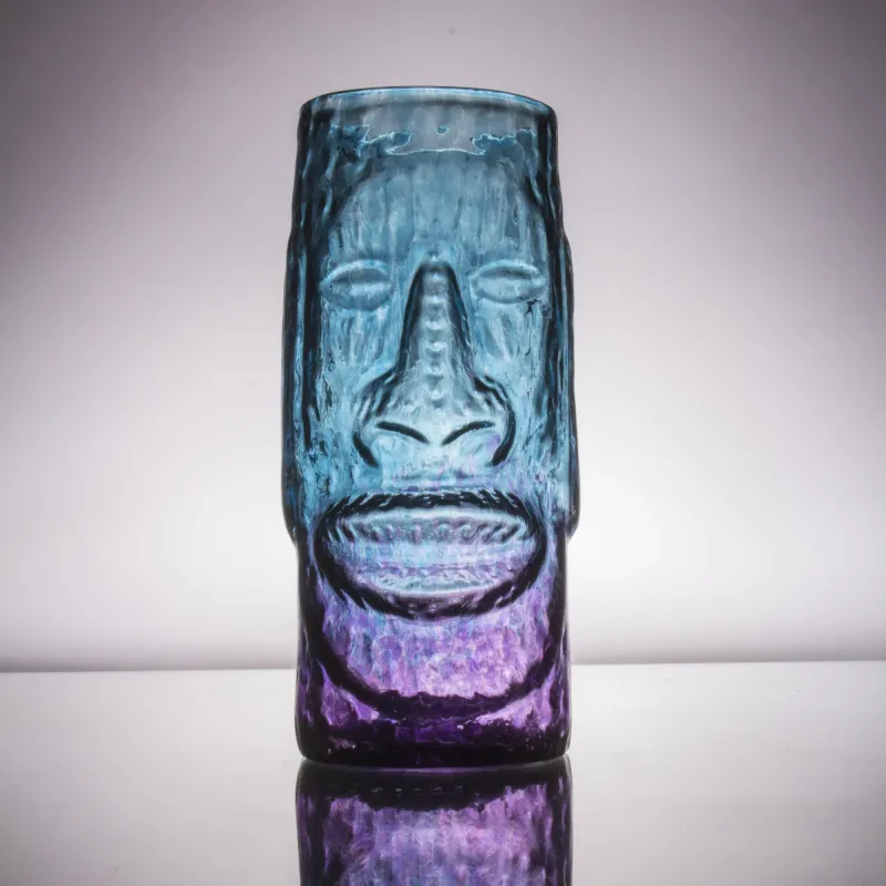 Moai Glass Tiki Mug