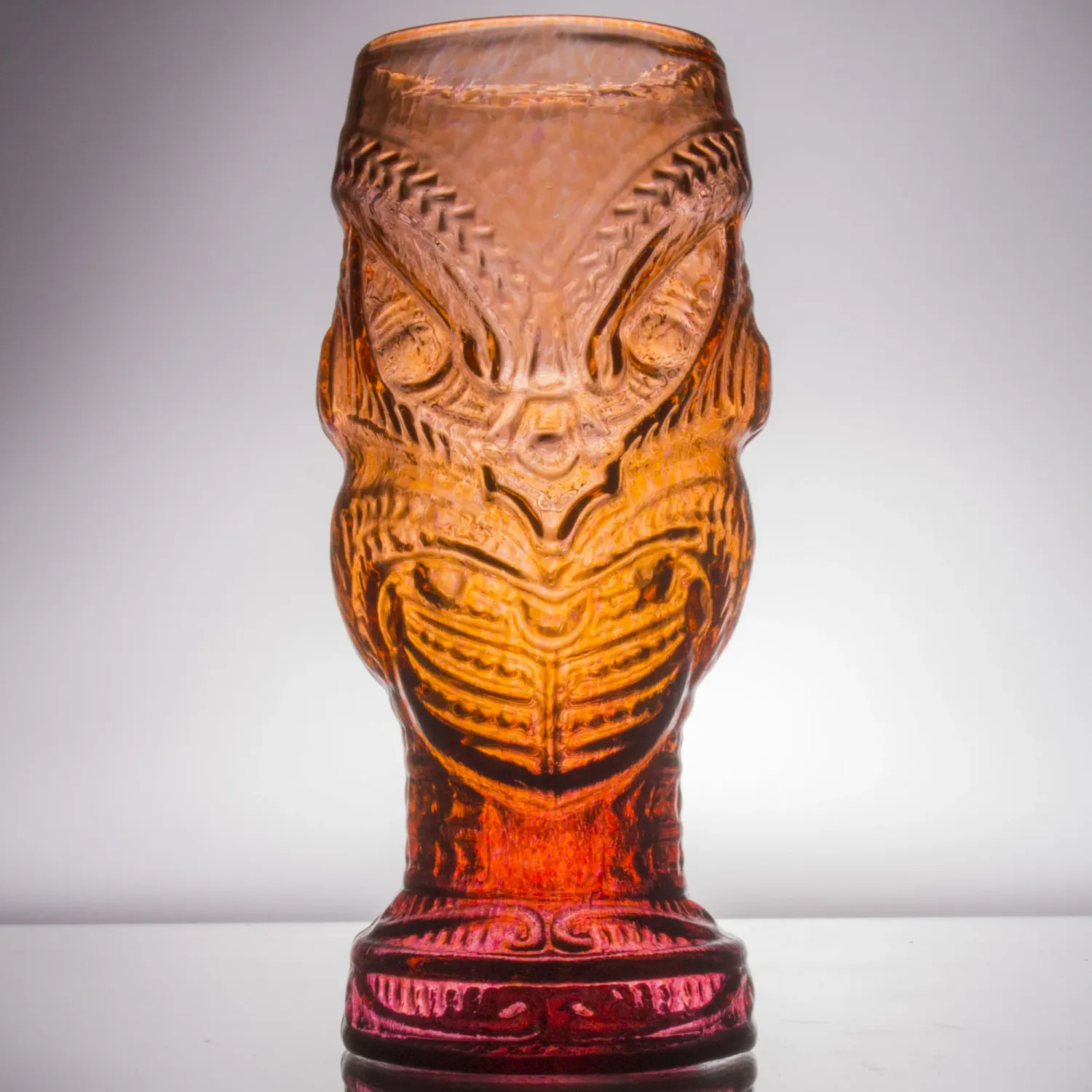 Head Hunter Glass Tiki Mug