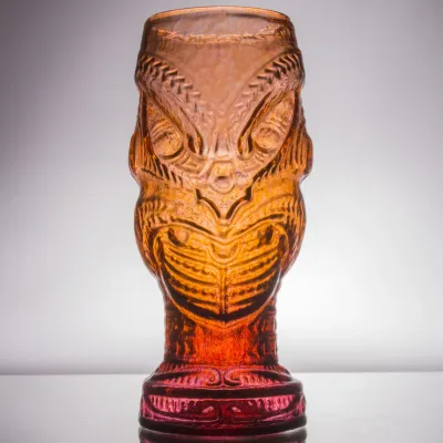Head Hunter Glass Tiki Mug