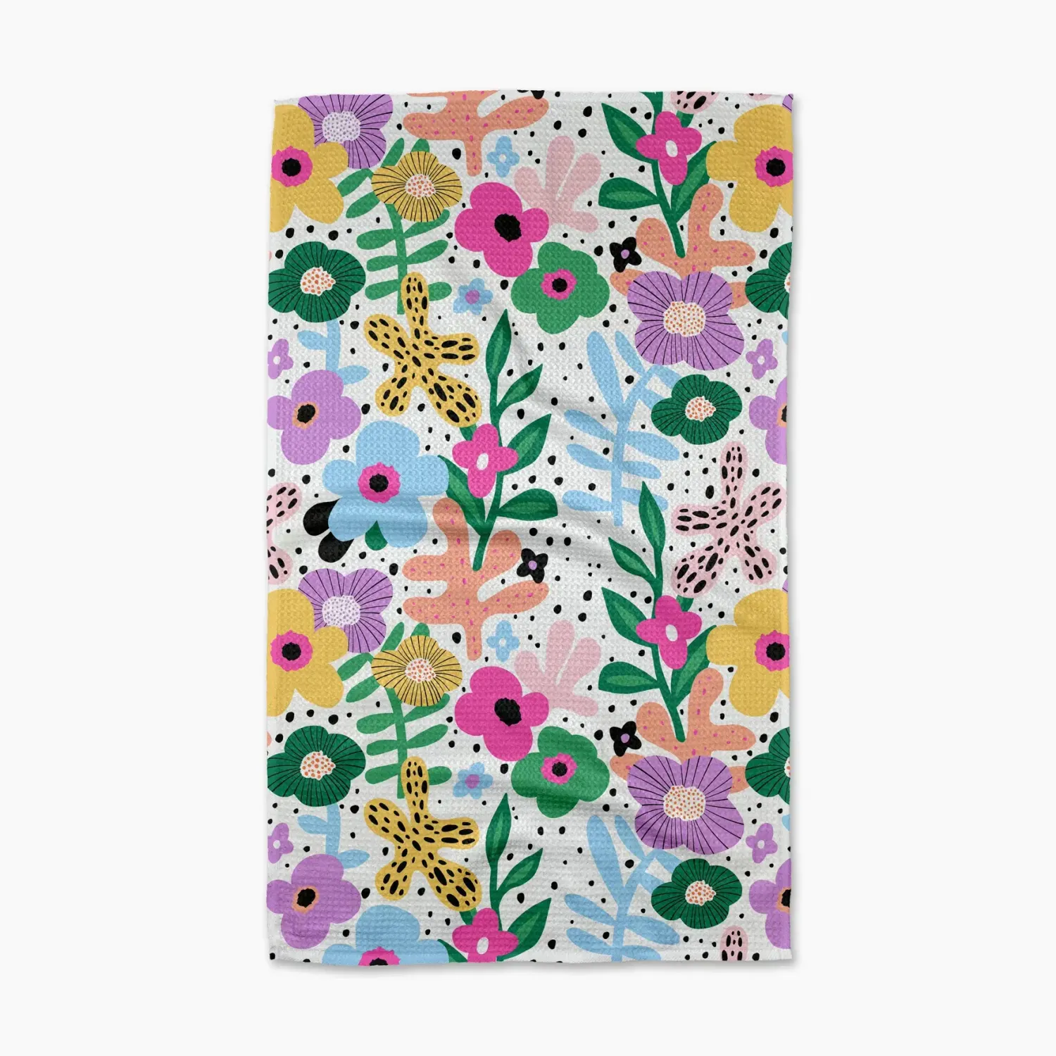 Abstract Botanicals Geometry Tea Towel