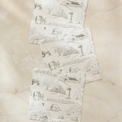 Farmyard Geometry Dishcloth Set