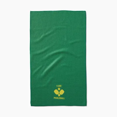 I Love Pickleball Geometry Tea Towel