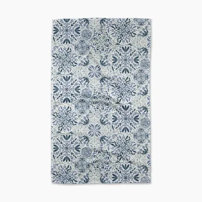 Floral Medallions Geometry Tea Towel
