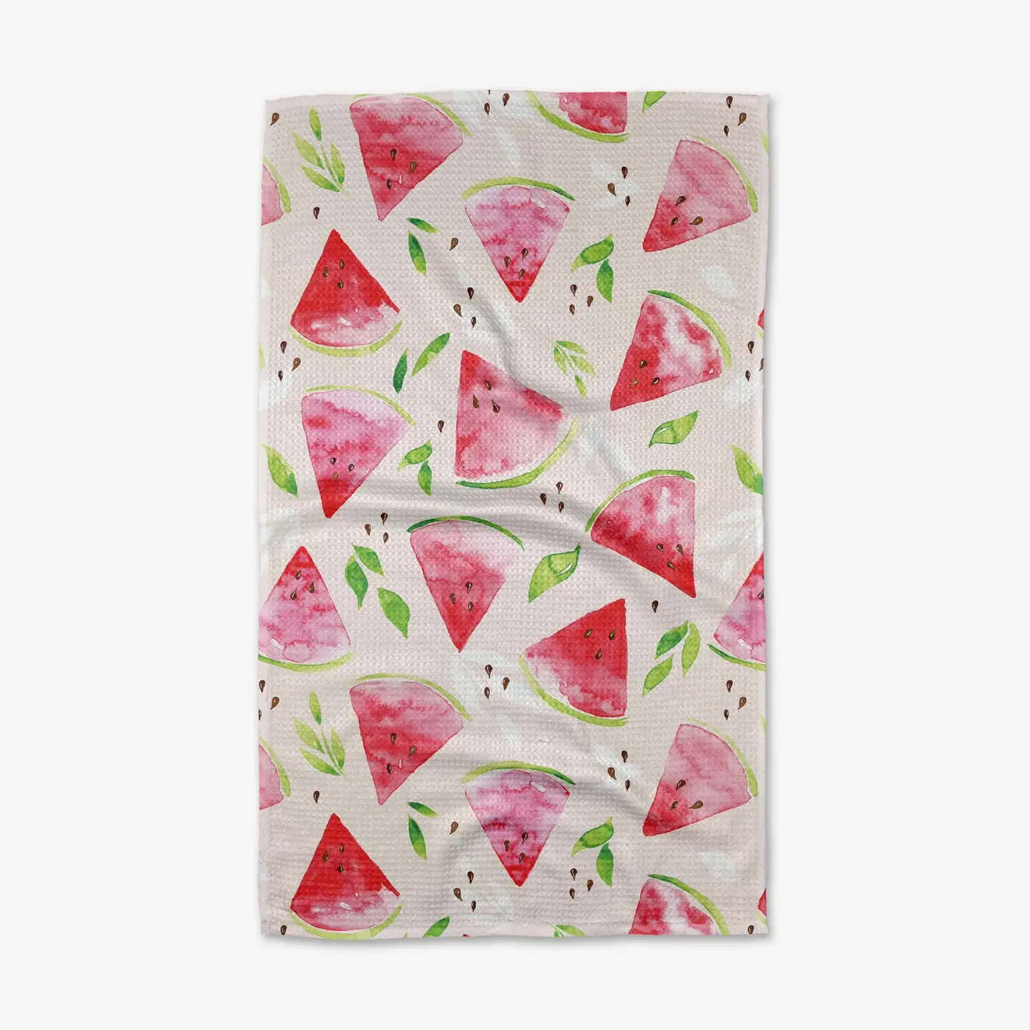 Watermelon Slice Geometry Tea Towel