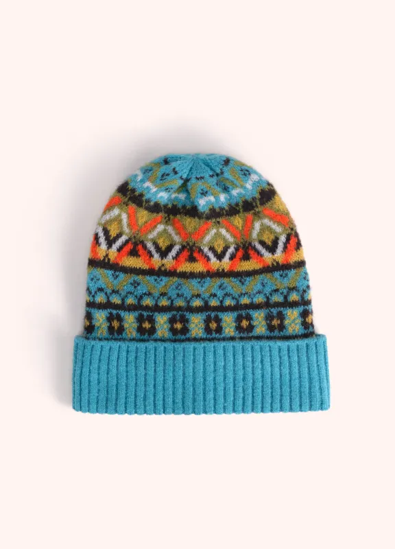 Fair Isle Beanie - Teal