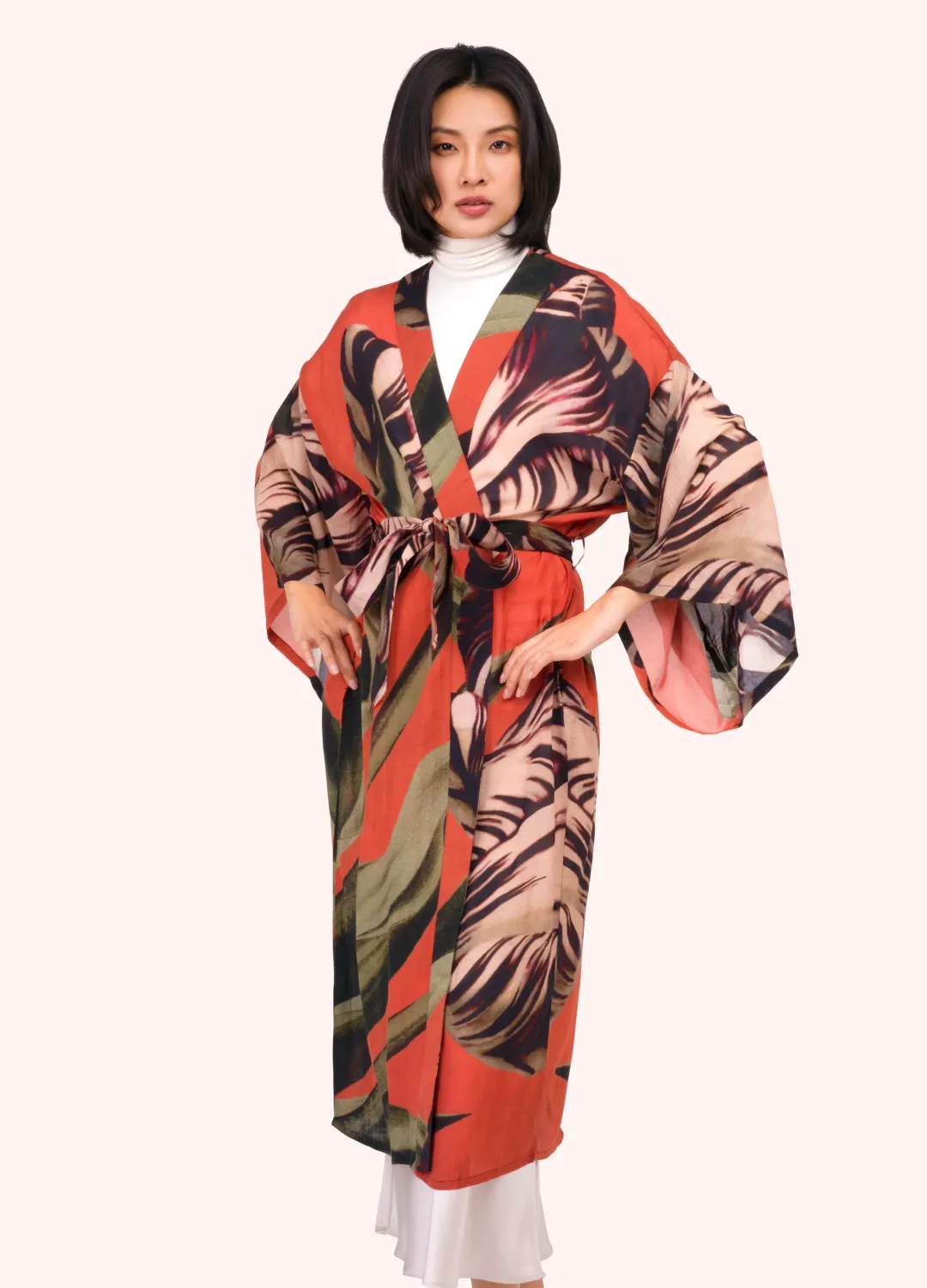 Tulip Long Kimono Gown