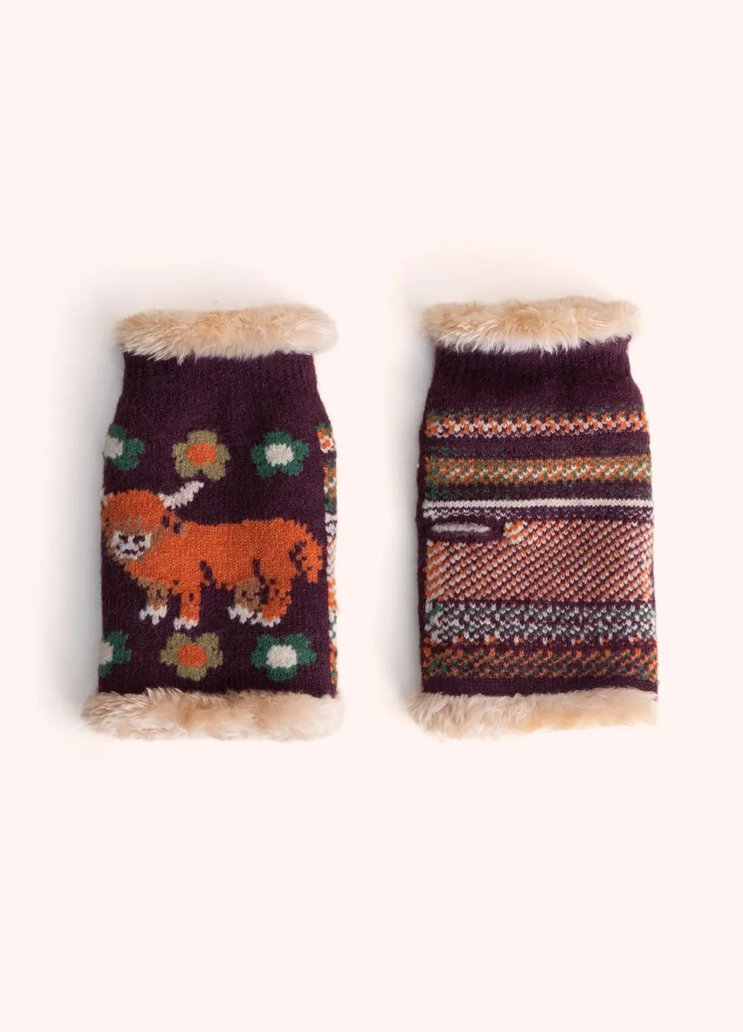 Highland Cow Wrist Warmers