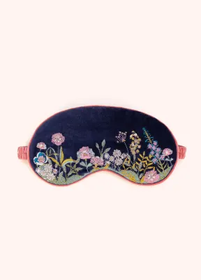 Navy Floral Hedgerow Eyemask