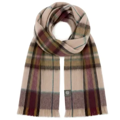 Alpaca Tartan Scarf  - Sable