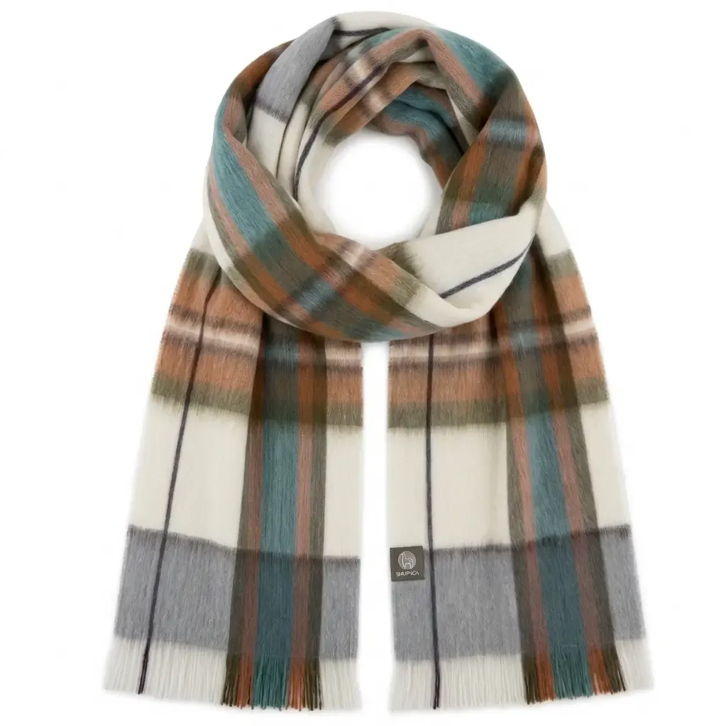 Alpaca Tartan Scarf  - Aspen