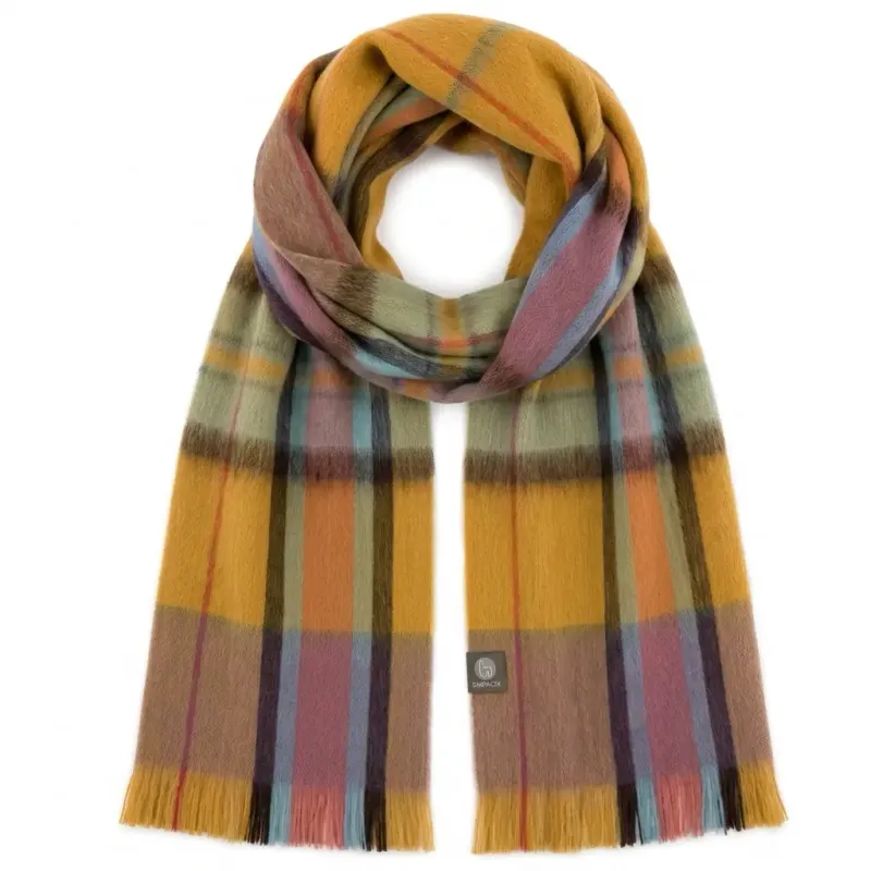 Alpaca Tartan Scarf  - Sundown