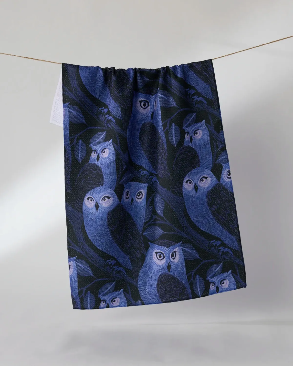 Blue Moonfeather Geometry Tea Towel