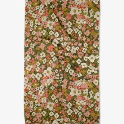 Gilded Garden Geometry Tea Towel