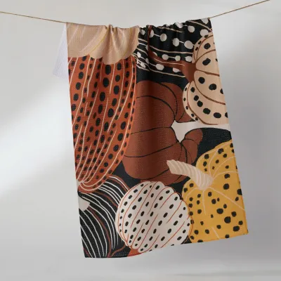 Painted Patch Geometry Tea Towel