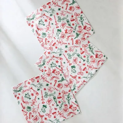 Holiday Doodles Geometry Dishcloth Set