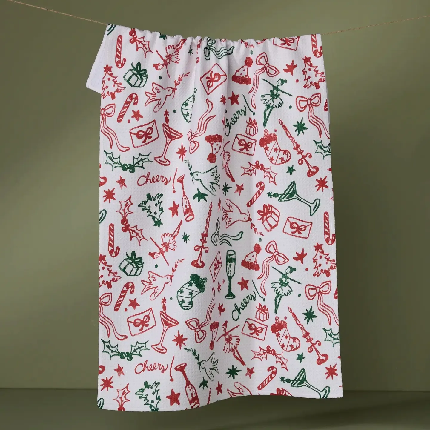 Holiday Doodles Geometry Tea Towel