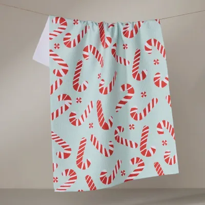 Peppermint Twist Geometry Tea Towel