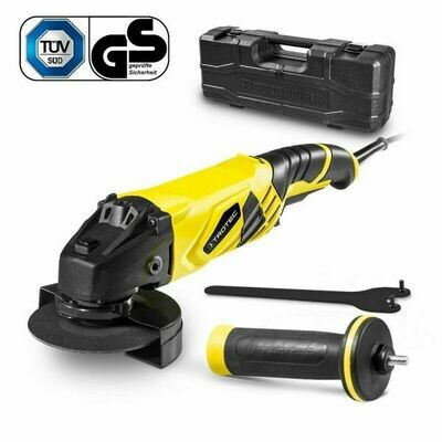 Amoladora angular TROTEC PAGS 10-125, de velocidad variable 1.200 W, Disco de Corte 125 mm, Diámetro de Perforación 22.23 mm, de 3.000 rpm.  a 12.000 rpm,