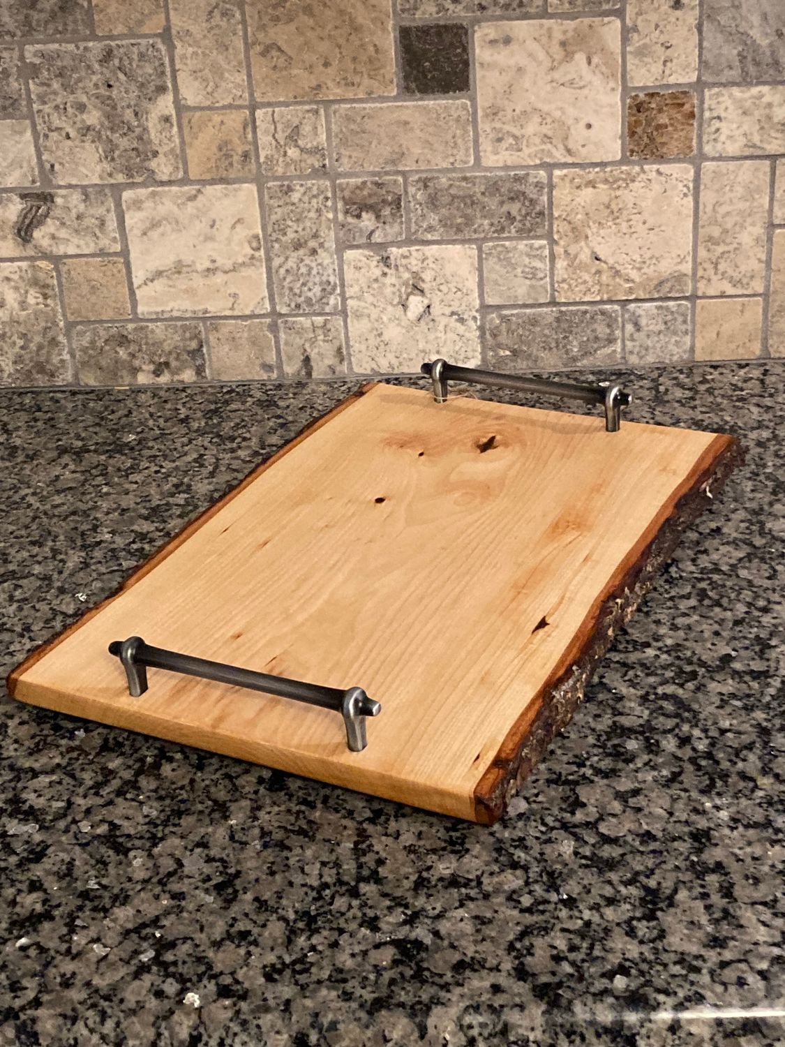 Charcuterie Board: Live Edge Hardwood, Wide