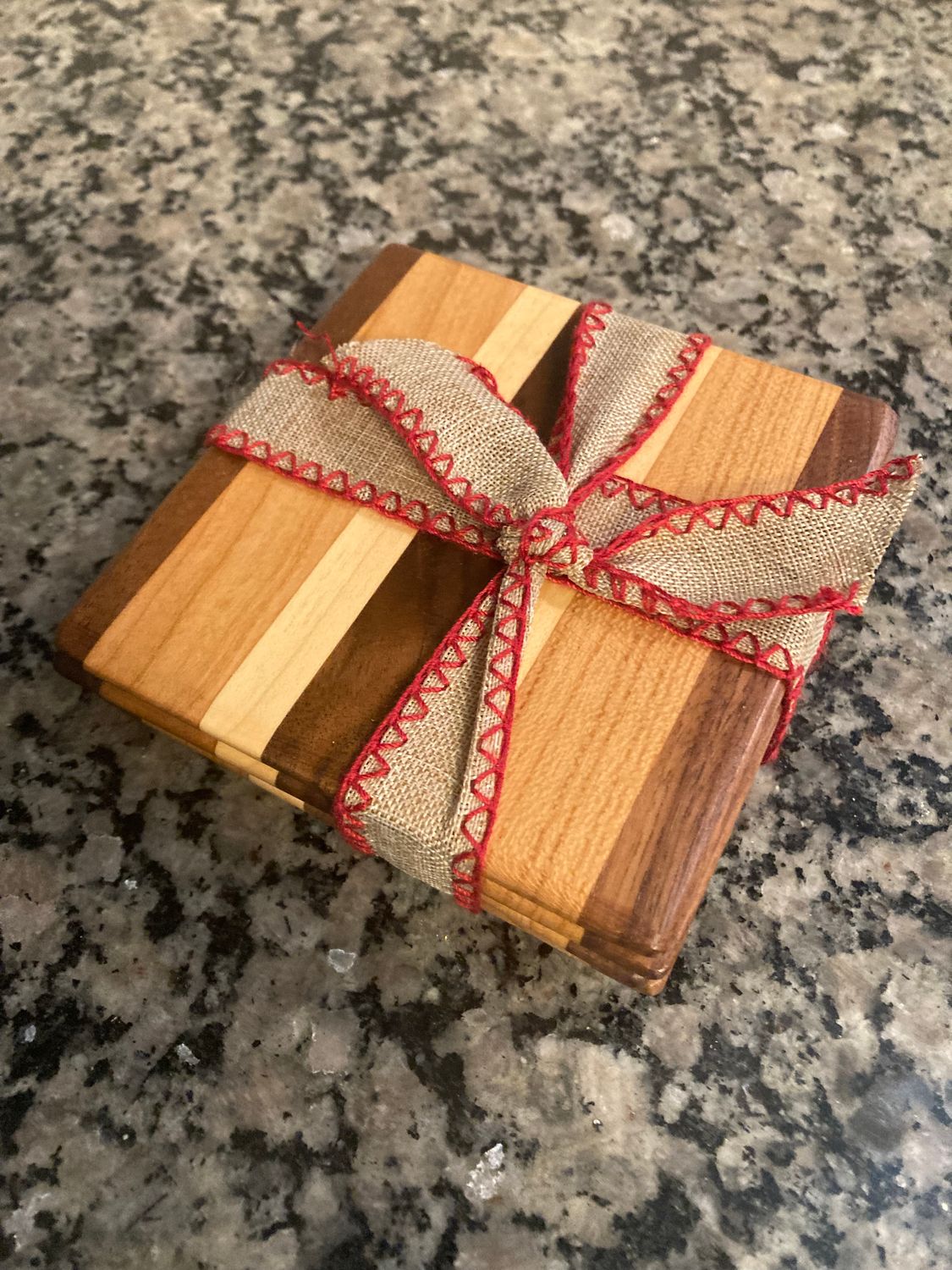 Wood Coaster: cherry, walnut, maple