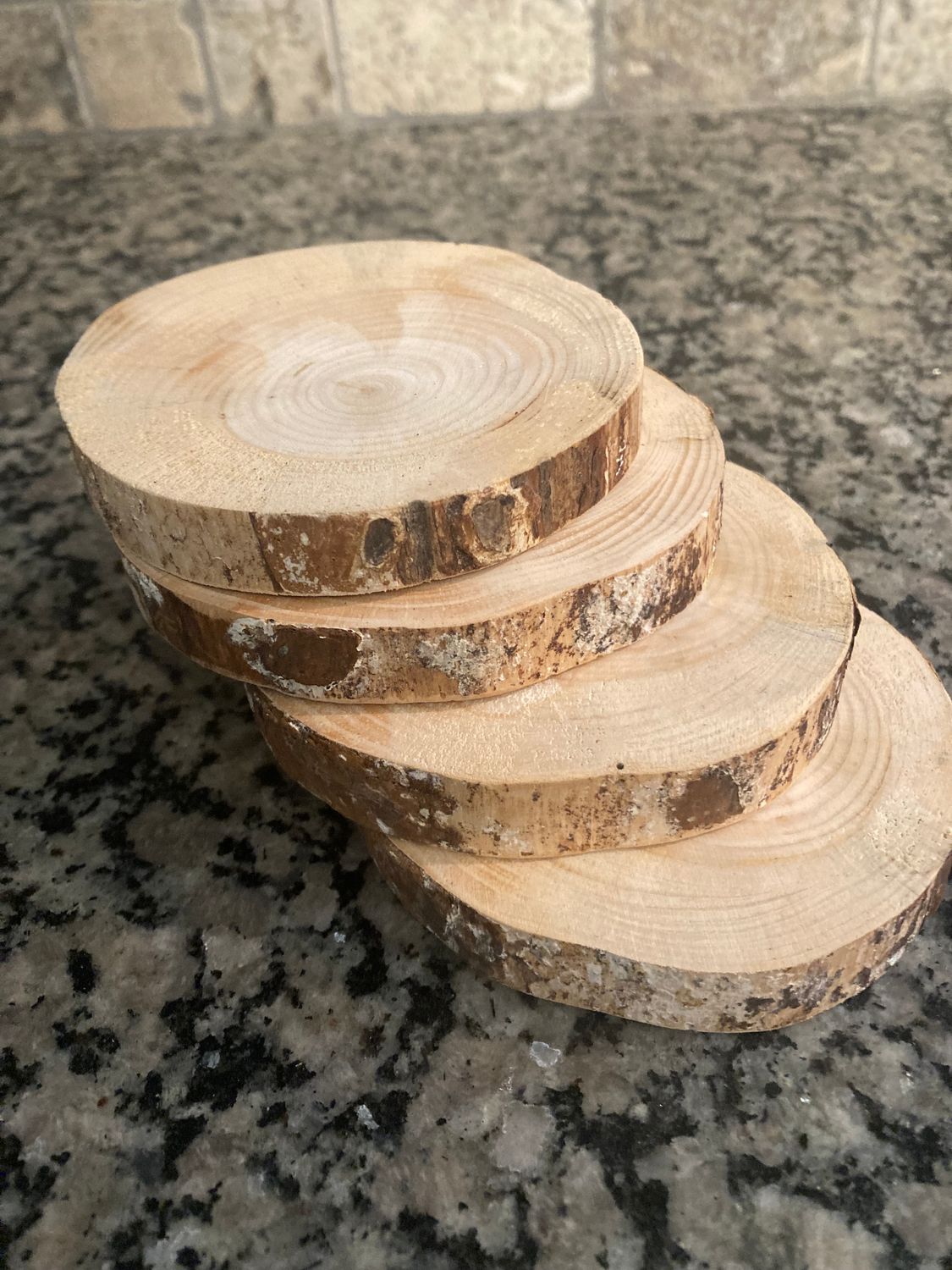 Wood Coasters: Live edge wood