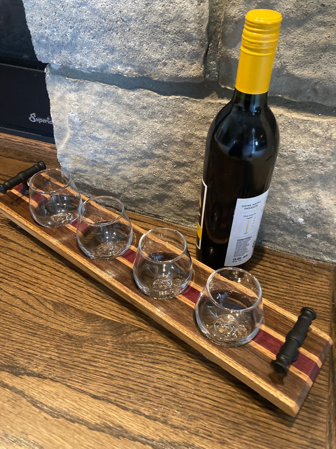 Wine Flight Tray - Custom Hardwood