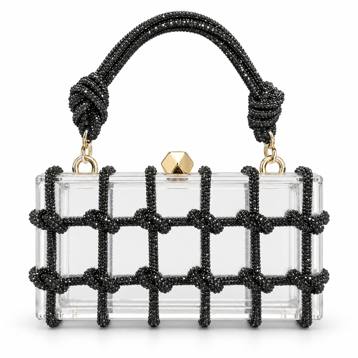 Glamour Clutch Bag, Color: black
