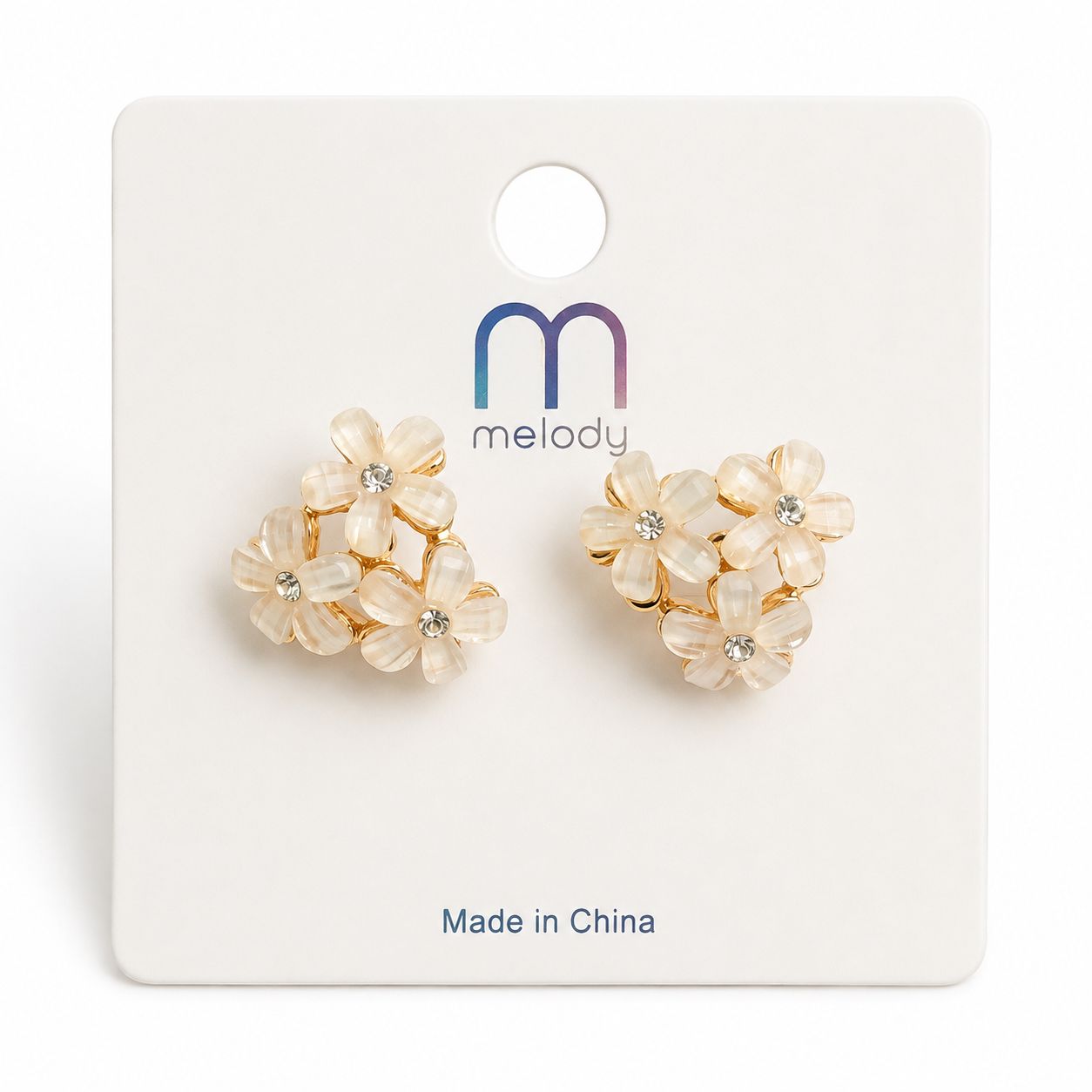 Elegant Bouquet Earring, Code: White