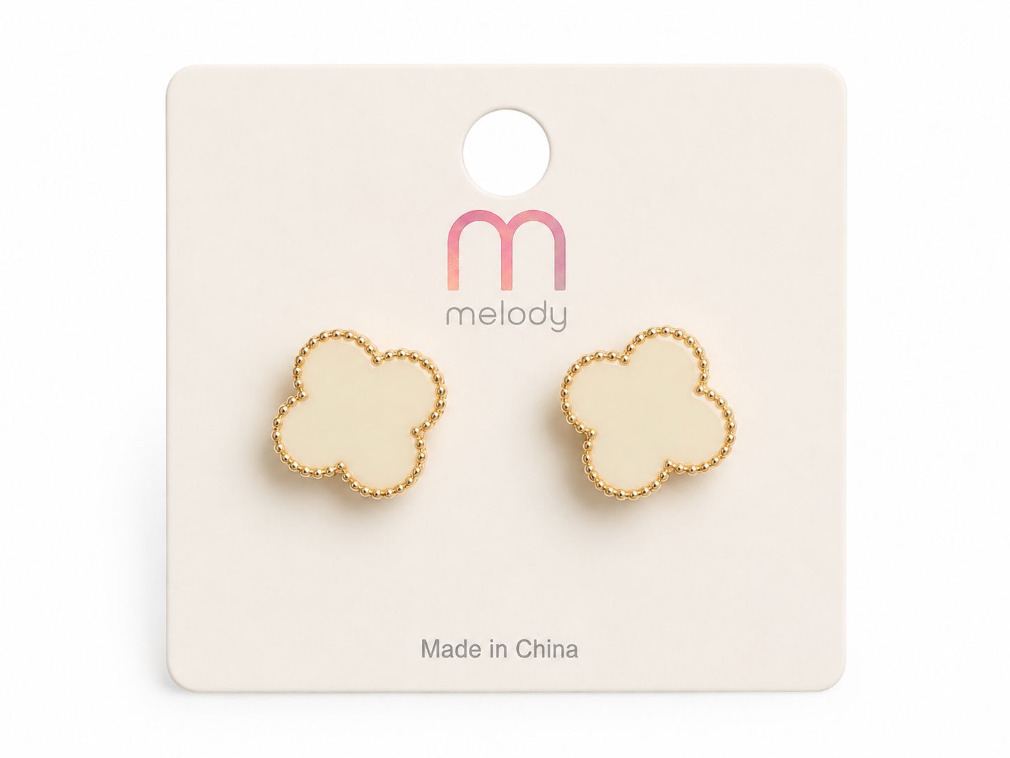 Clover Earring, Code: Cream