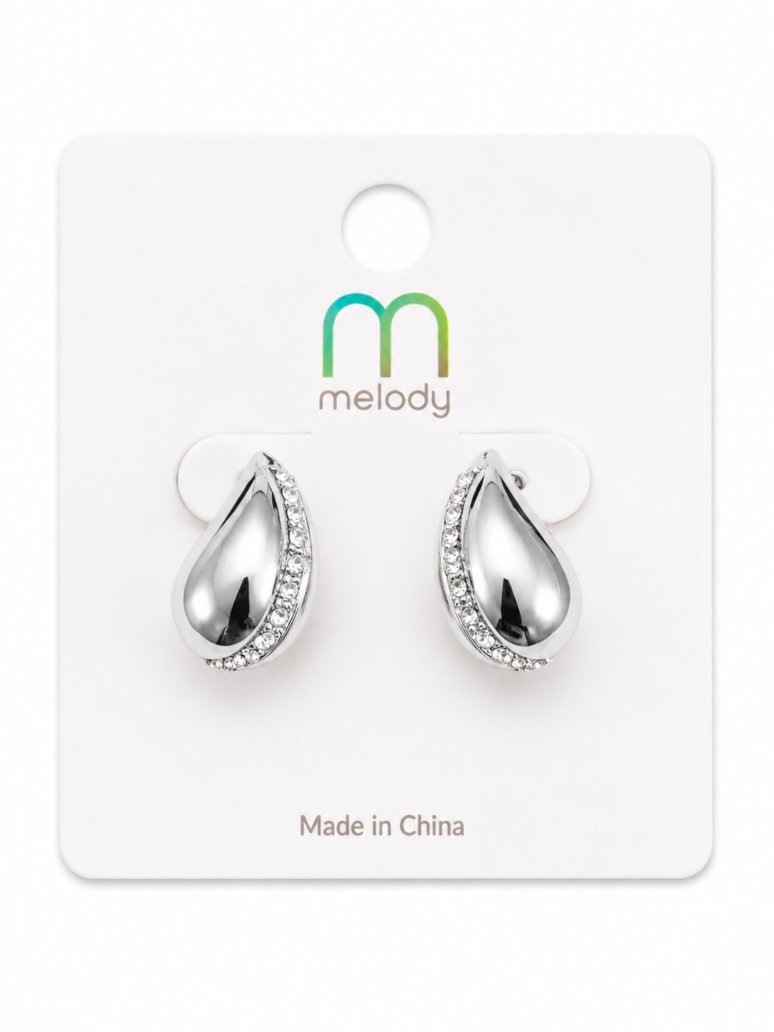 Small teardrop earring, Code: Silver