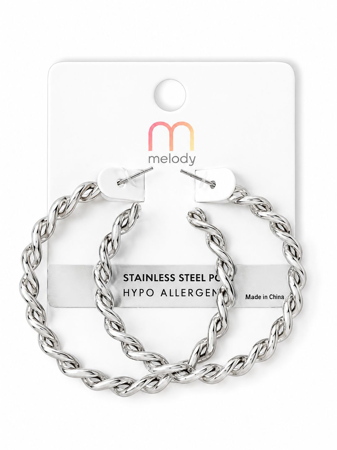 Twist hoop Earring, Code: Sliver
