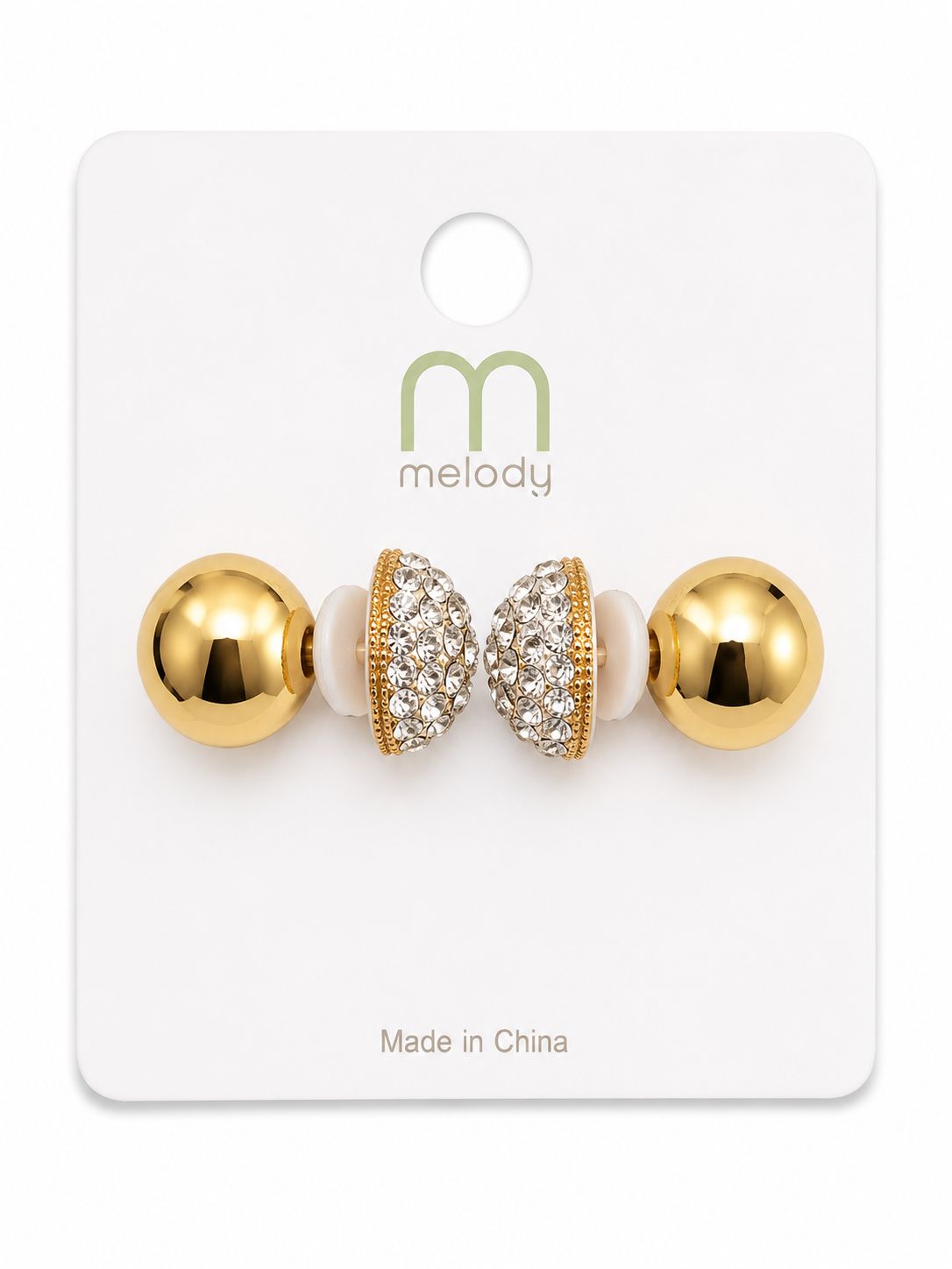 Studded stopper earring, Code: Silver