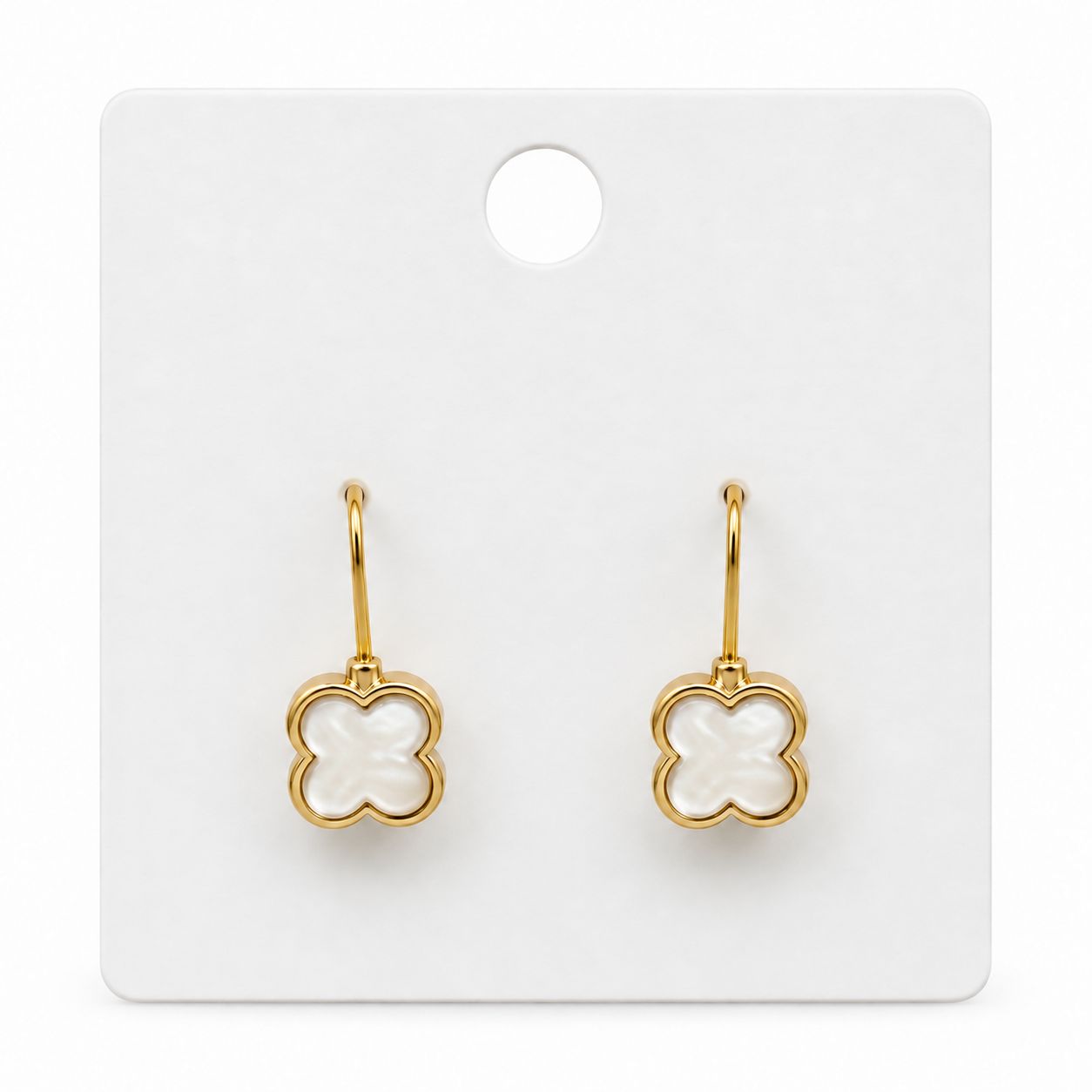 Clover Clip Earring, Code: White
