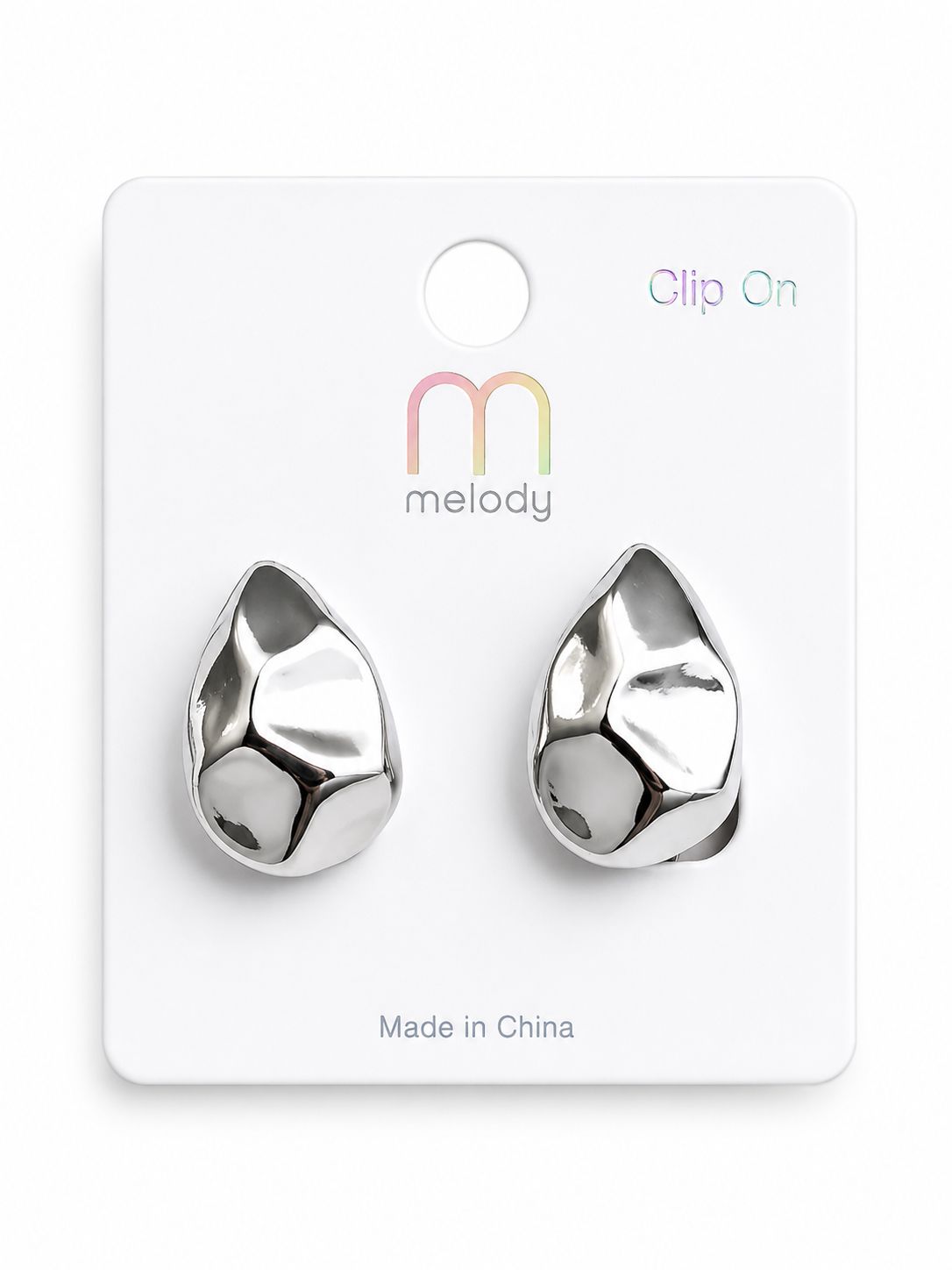 Curated/ clip on earring, Code: Silver