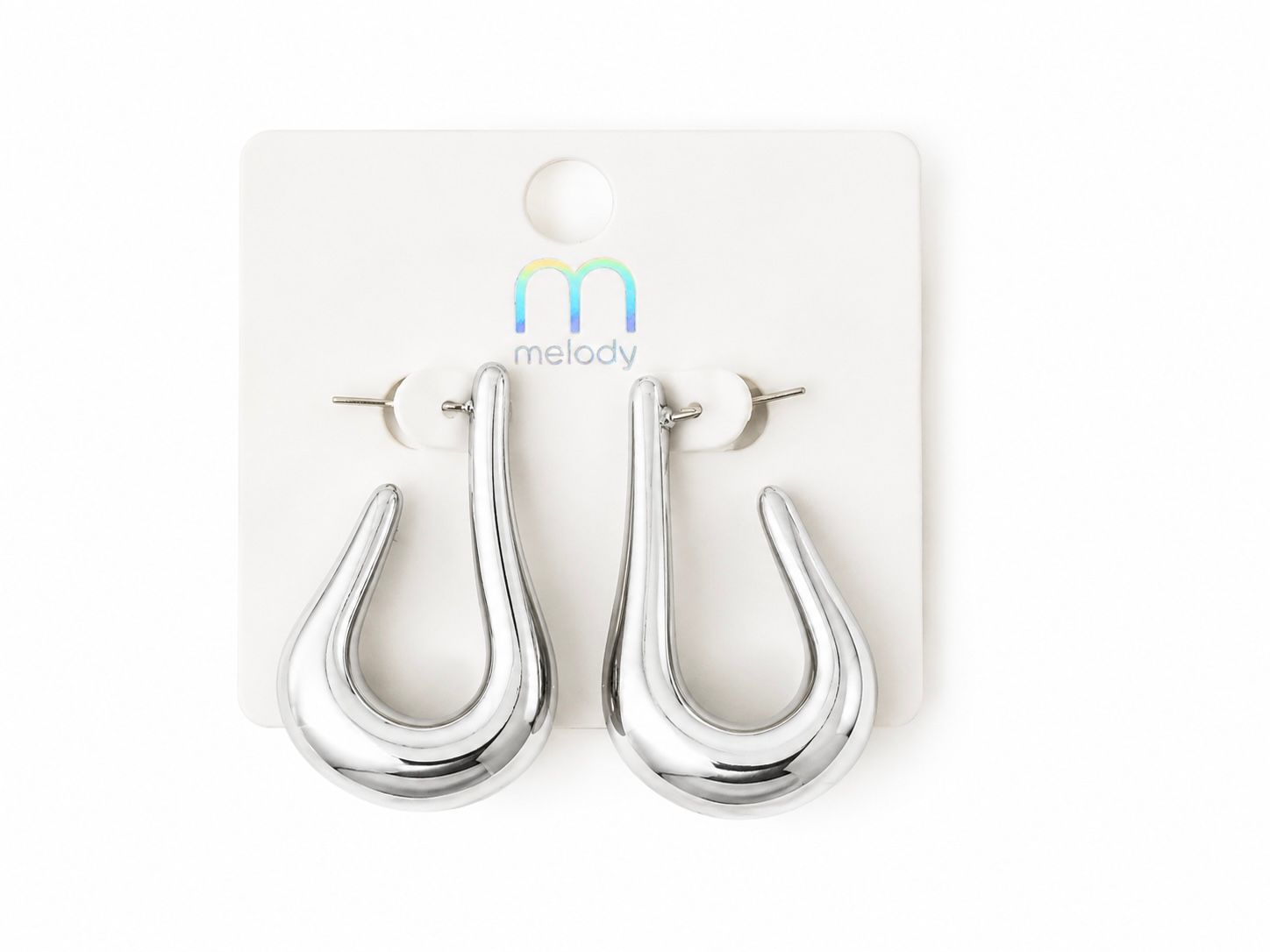 Modern Curve Earring, Code: Silver
