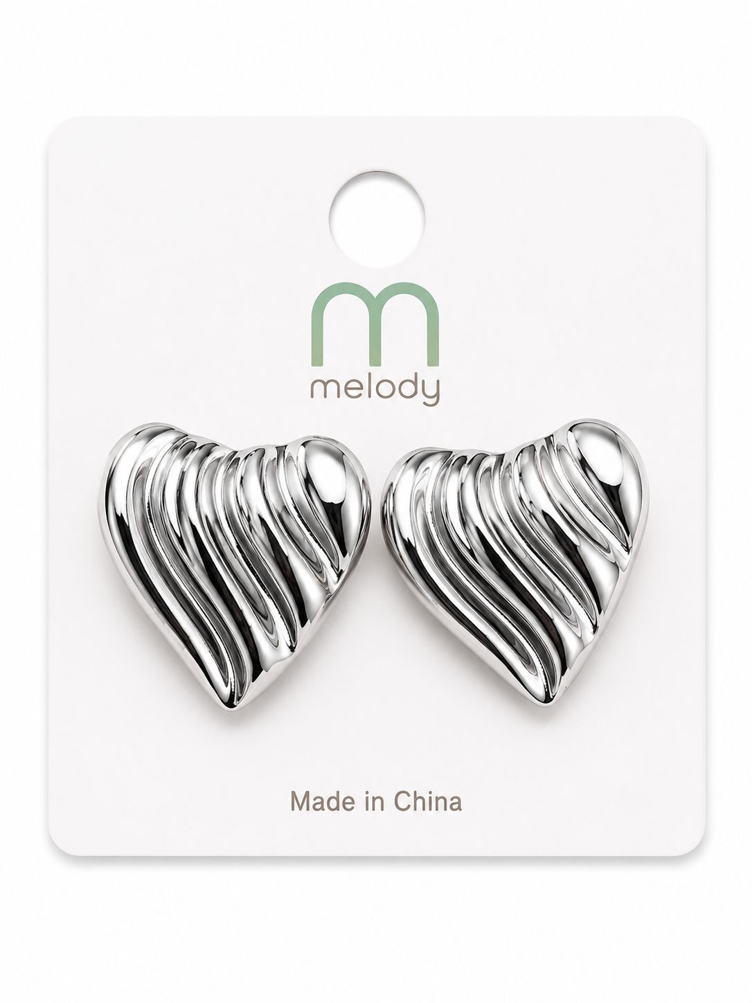 Ripple heart earring