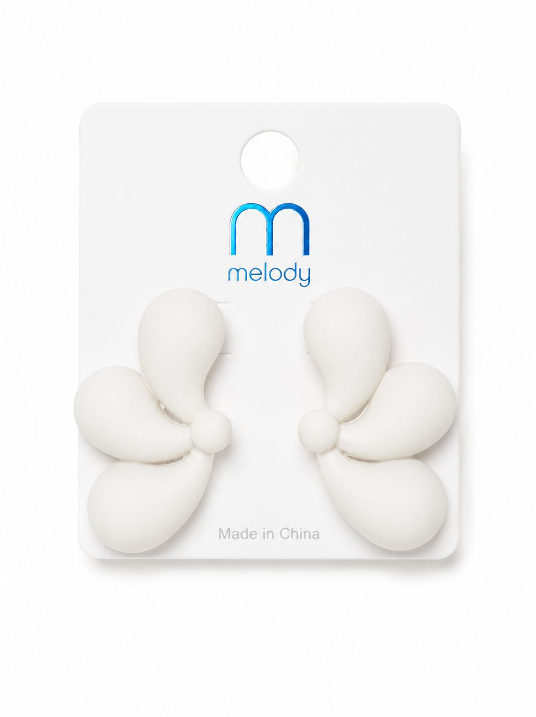 Petal Pop Earrings, Code: White