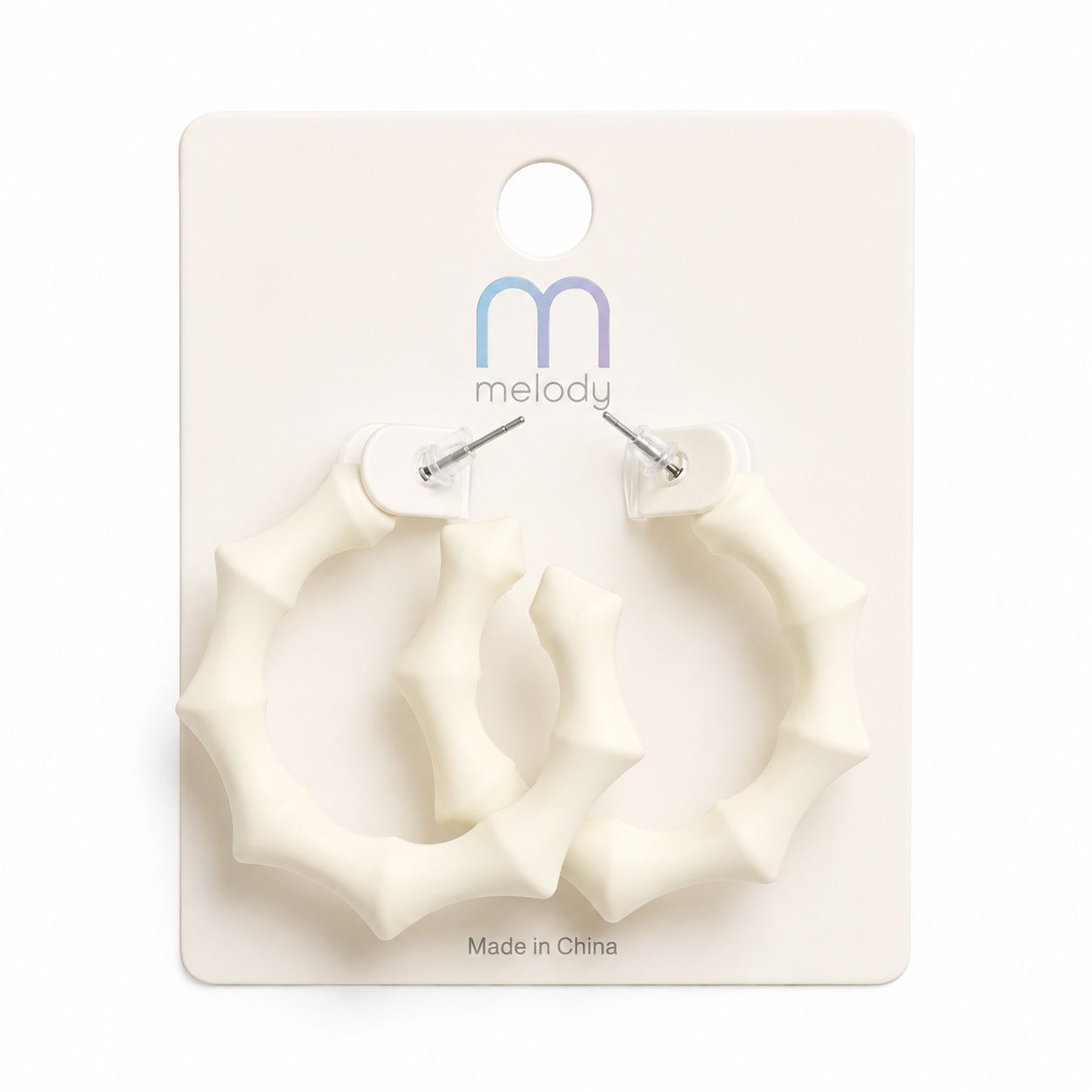 Colorful Hoop Earring, Code: White