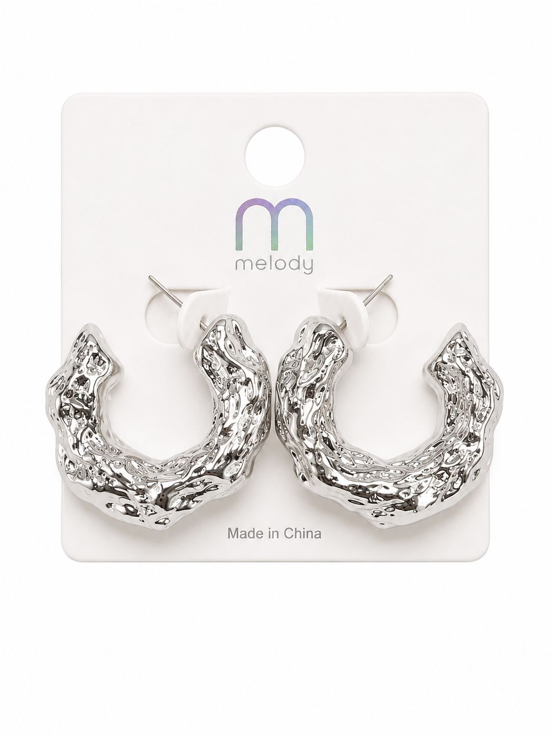 Textured Hoop, Code: Silver