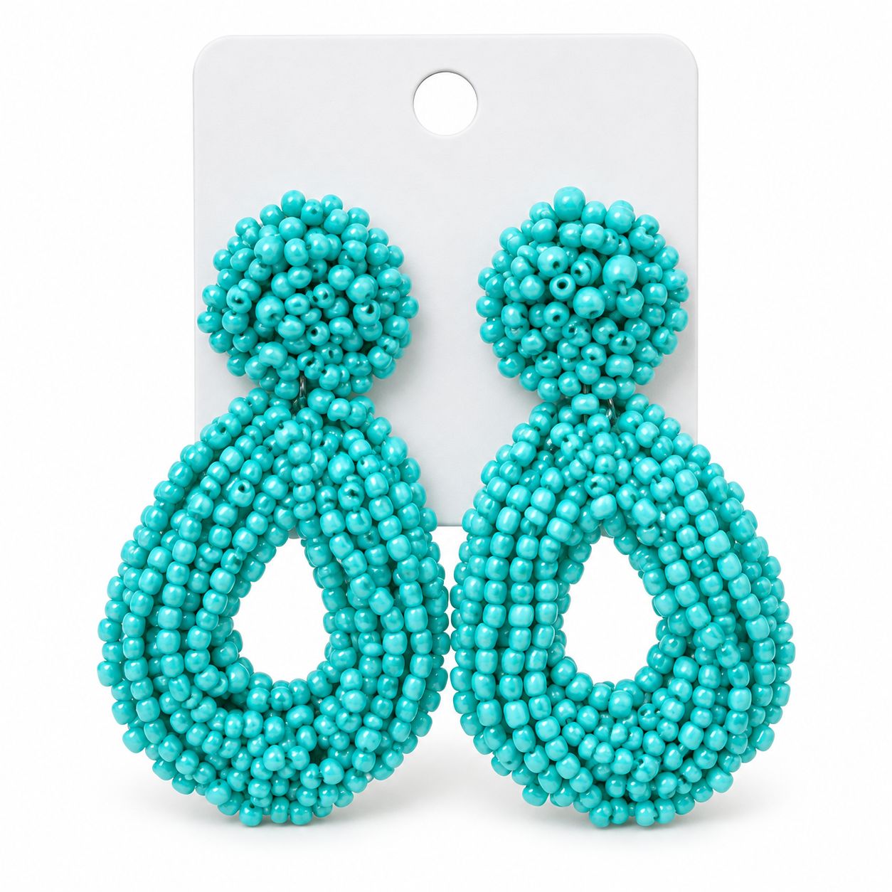 Teardrop Beaded, Color: Blue