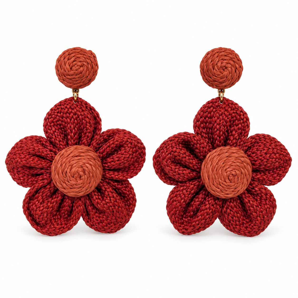 Crochet Flower, Color: Red