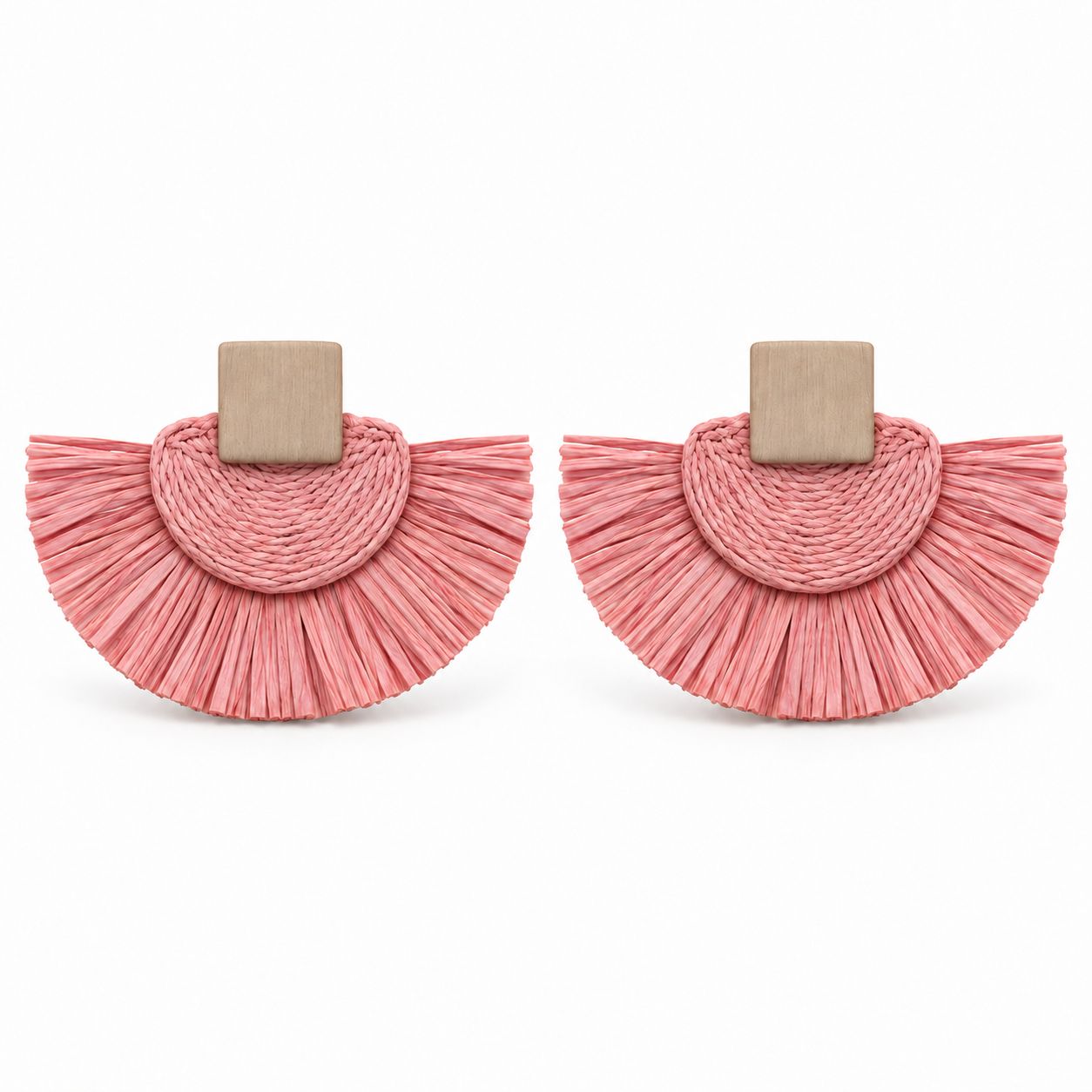 Fan Earring, Color: pink