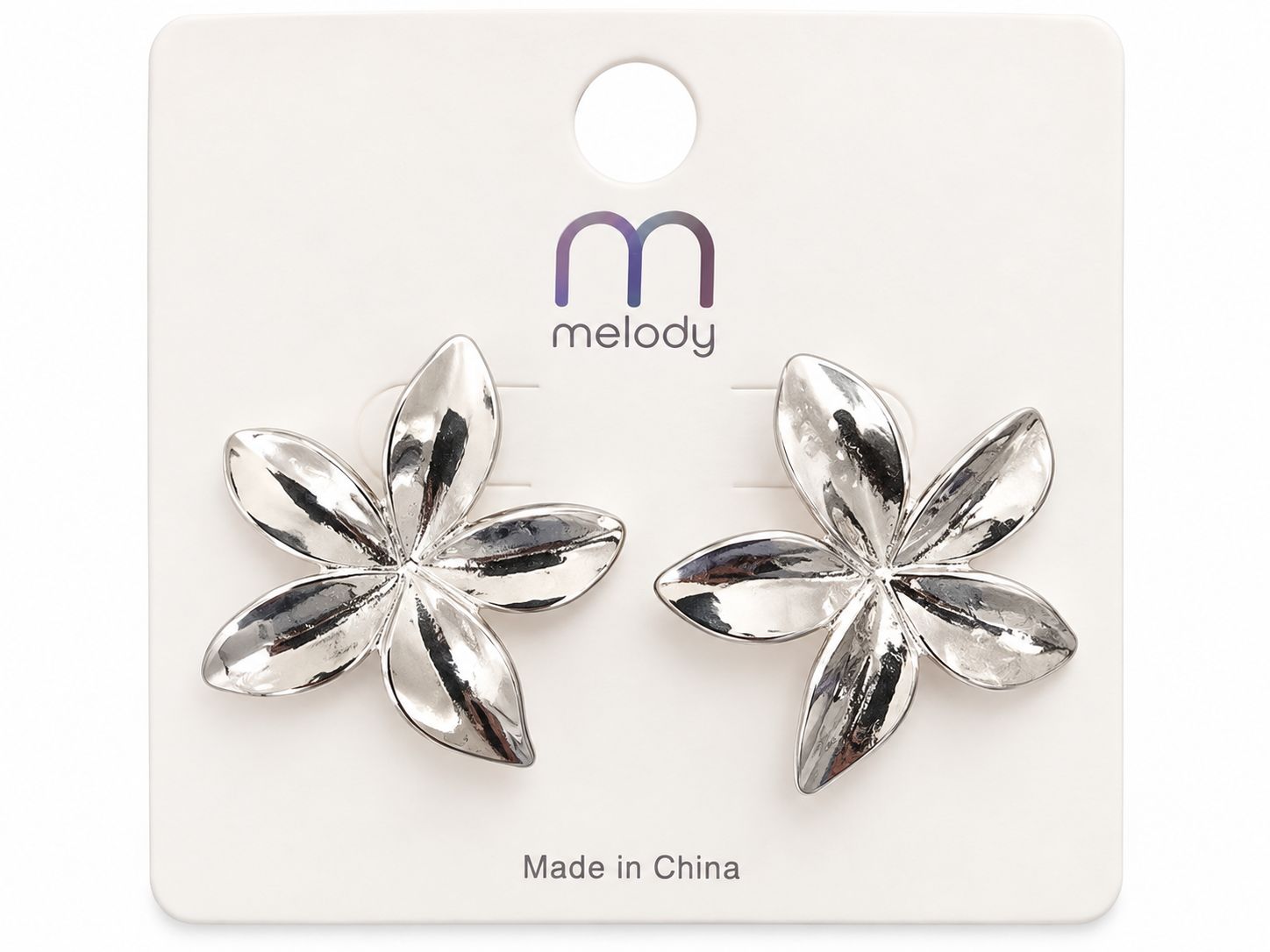 Elegant Flower Earring, Code: Silver