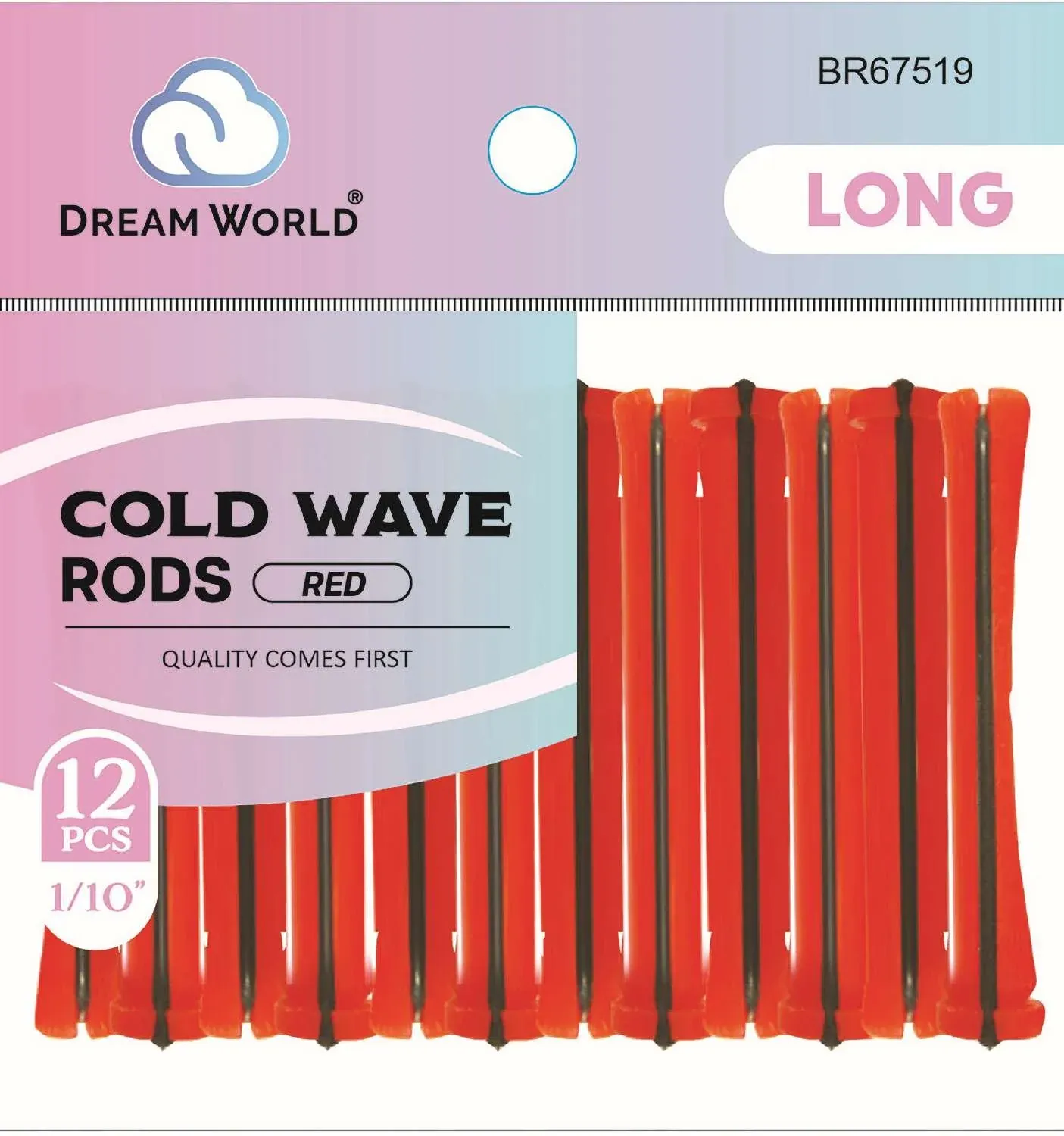BR67519 DREAM COLD WAVE ROD LONG RED 1/10"
