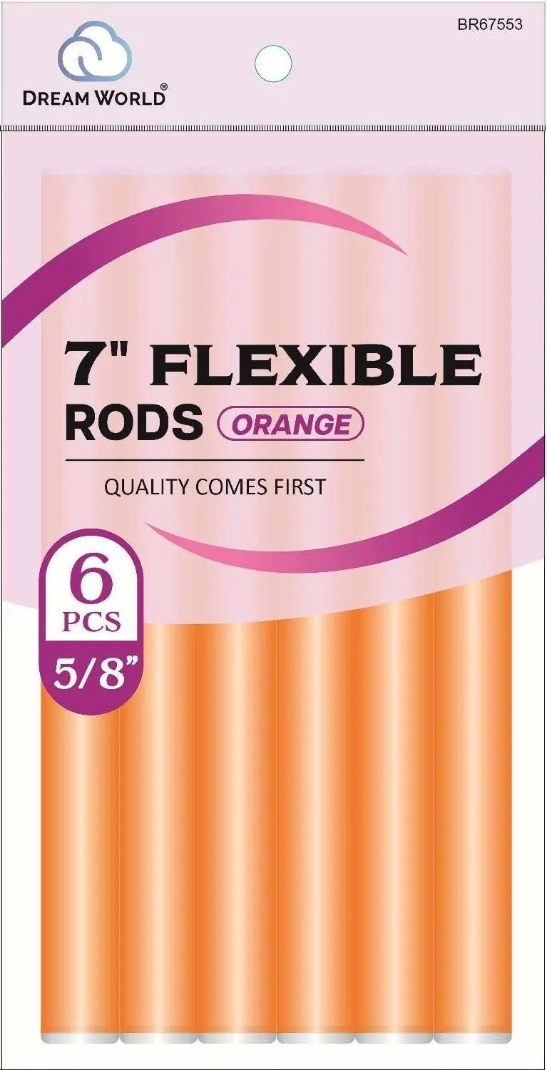 BR67553 DREAM FLEX ROD CURLERS 7" 5/8" ORANGE