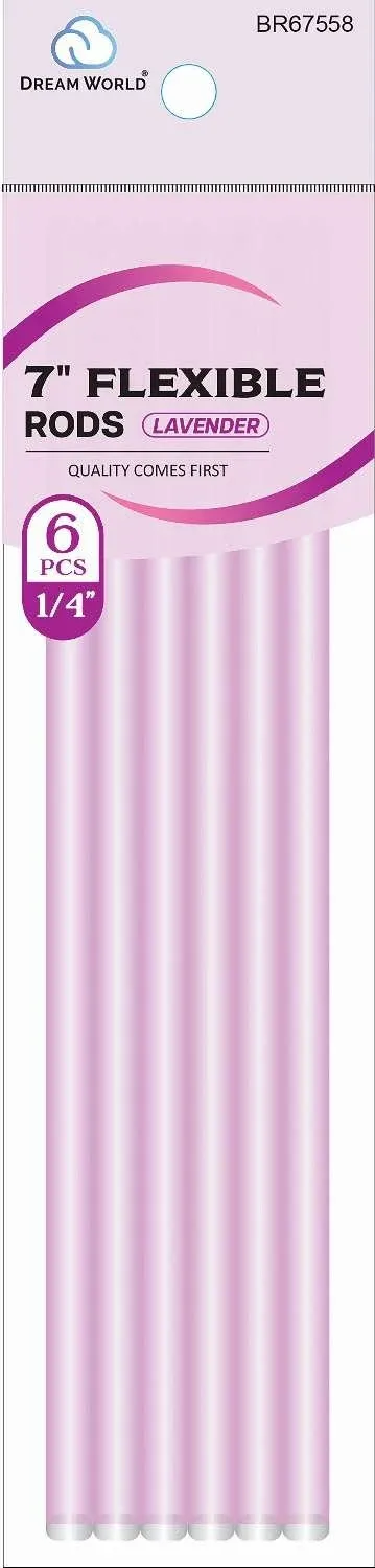 BR67558 DREAM FLEX ROD CURLERS 7" 1/4" LAVENDER