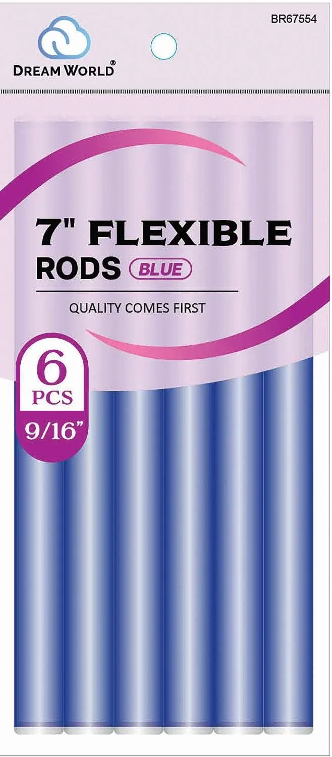 BR67554 DREAM FLEX ROD CURLERS 7" 9/16 BLUE