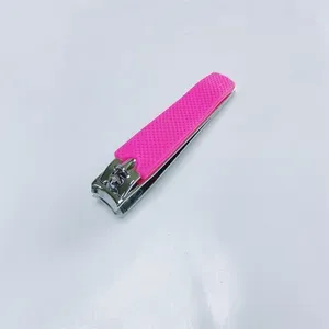B1667 TOE NAIL CLIPPER WITH SCILICONE GRIP 3 1/4" HOT PINK LARGE